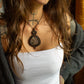 Sunstone & Stick Agate macrame necklace