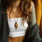 Polka Dot Jasper macrame necklace