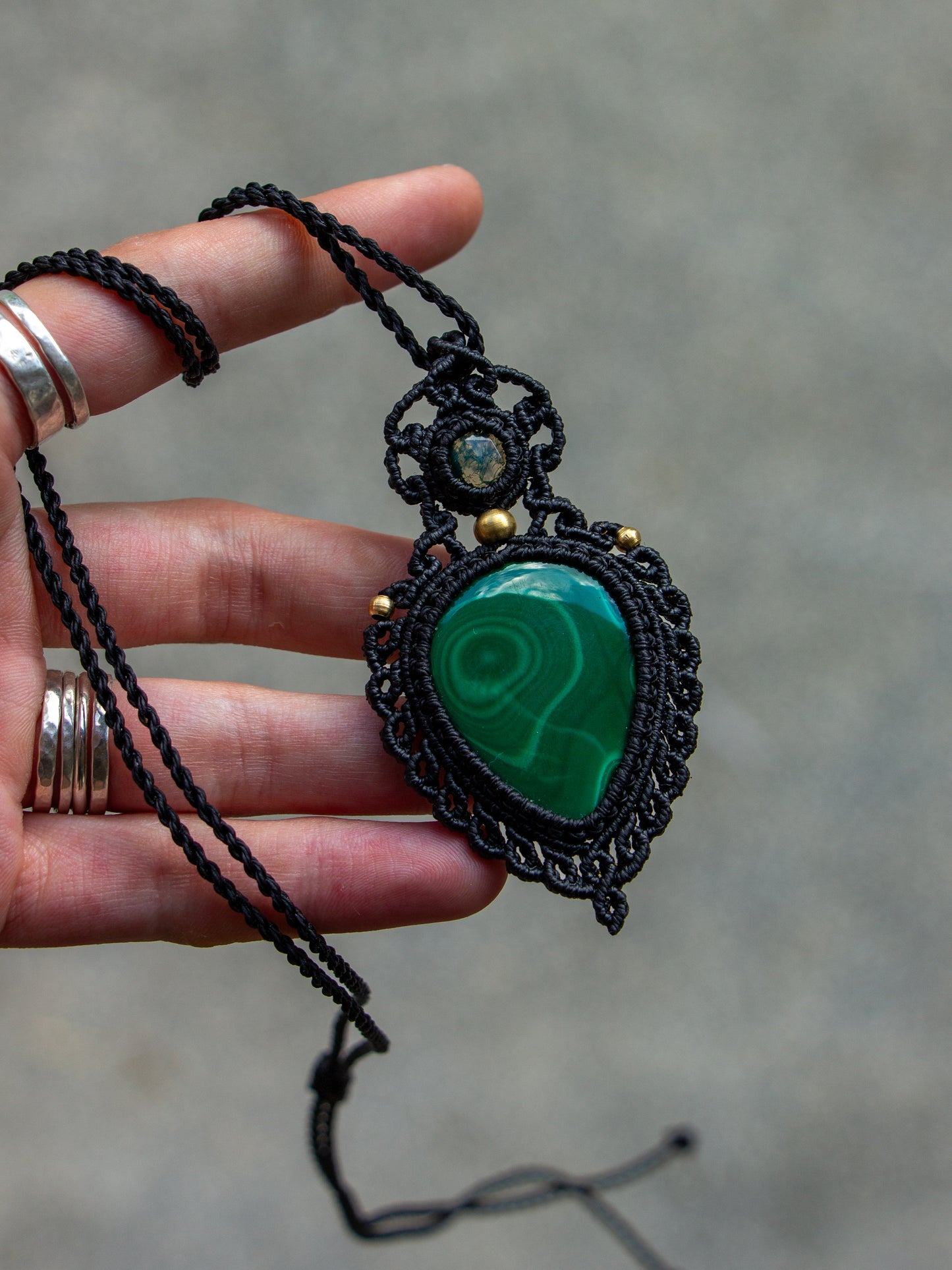 Malachite & Moss Agate necklace
