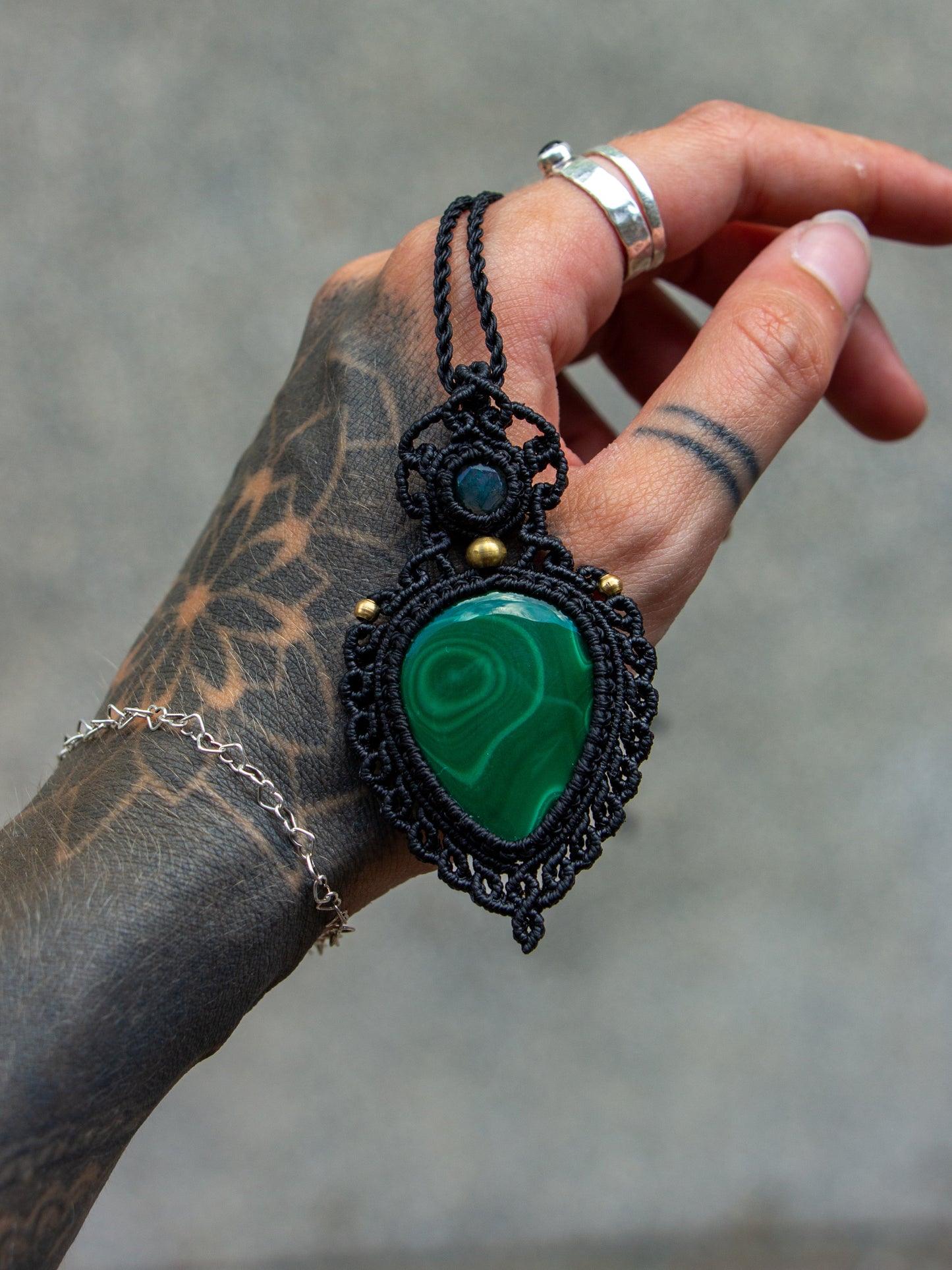 Malachite & Moss Agate necklace