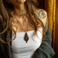 Stick Agate macrame necklace