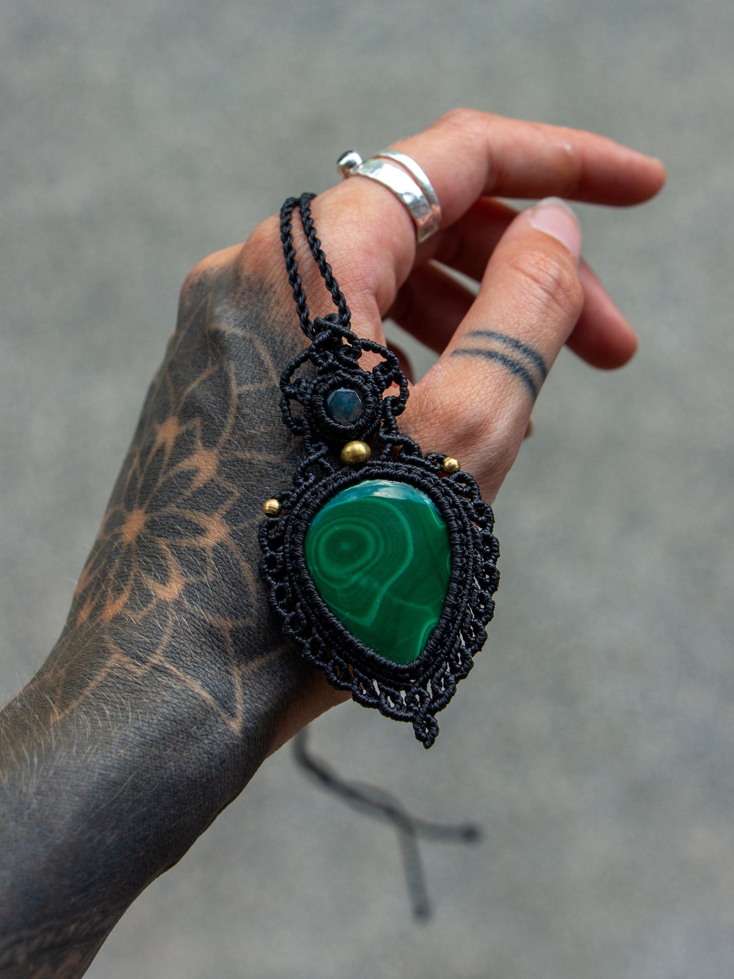 Malachite & Moss Agate necklace