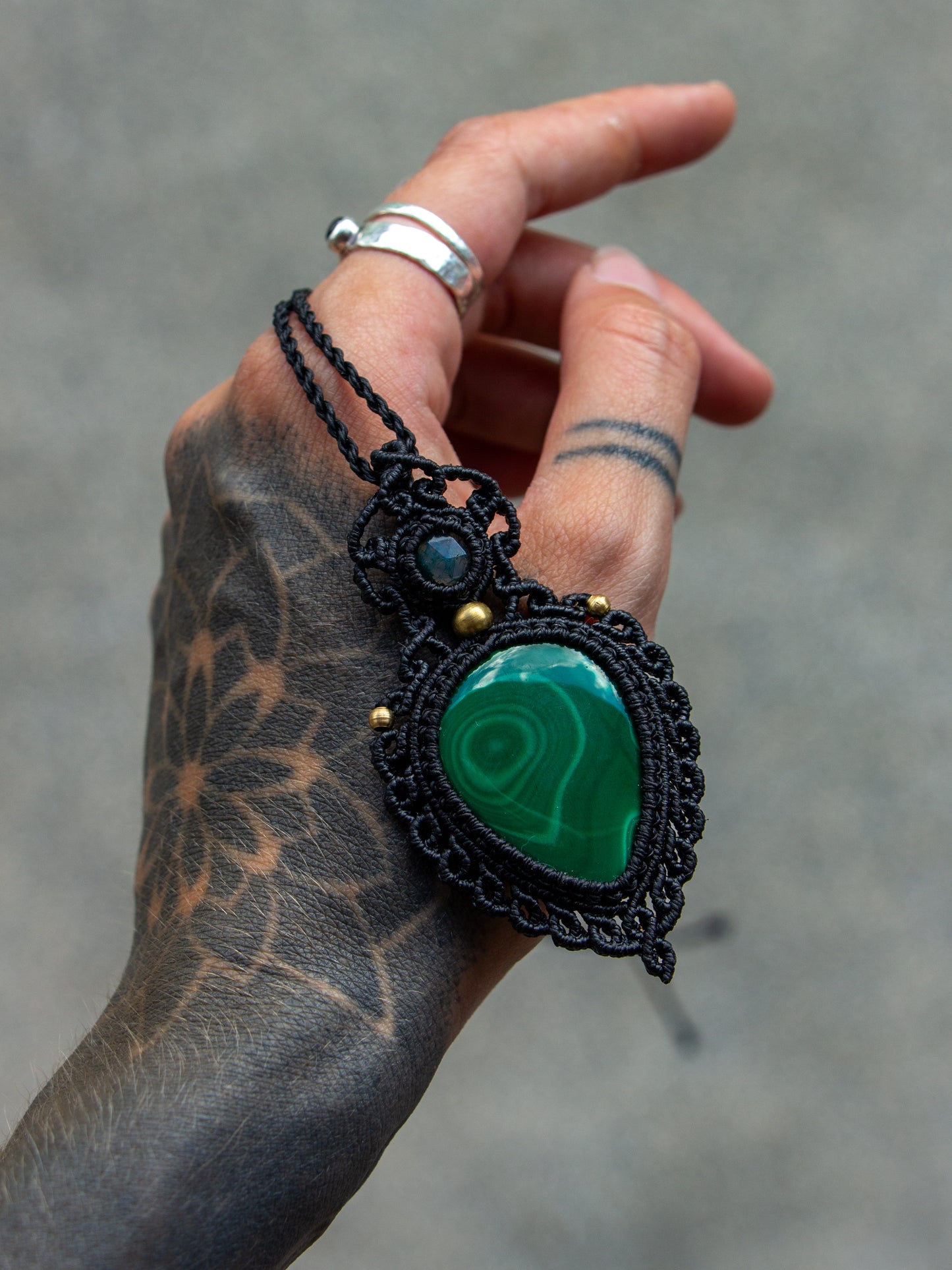 Malachite & Moss Agate necklace