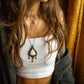 Scolecite macrame necklace
