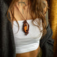 Labradorite macrame necklace