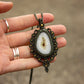 White Onyx macrame necklace