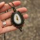 White Onyx macrame necklace