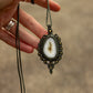 White Onyx macrame necklace