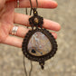 Sunstone & Stick Agate macrame necklace