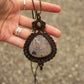 Sunstone & Stick Agate macrame necklace