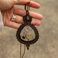 Sunstone & Stick Agate macrame necklace