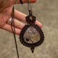 Sunstone & Stick Agate macrame necklace
