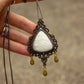 Scolecite macrame necklace