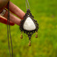 Scolecite macrame necklace