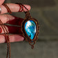 Labradorite macrame necklace