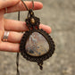 Sunstone & Stick Agate macrame necklace