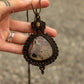 Sunstone & Stick Agate macrame necklace