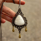 Scolecite macrame necklace