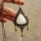 Scolecite macrame necklace
