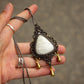 Scolecite macrame necklace