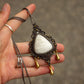 Scolecite macrame necklace