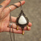 Scolecite macrame necklace
