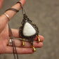 Scolecite macrame necklace