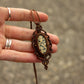 Dalmatian Jasper macrame necklace