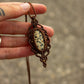 Dalmatian Jasper macrame necklace