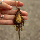 Polka Dot Jasper macrame necklace