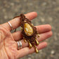Polka Dot Jasper macrame necklace