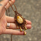 Polka Dot Jasper macrame necklace
