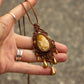 Polka Dot Jasper macrame necklace
