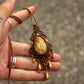 Polka Dot Jasper macrame necklace