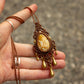 Polka Dot Jasper macrame necklace
