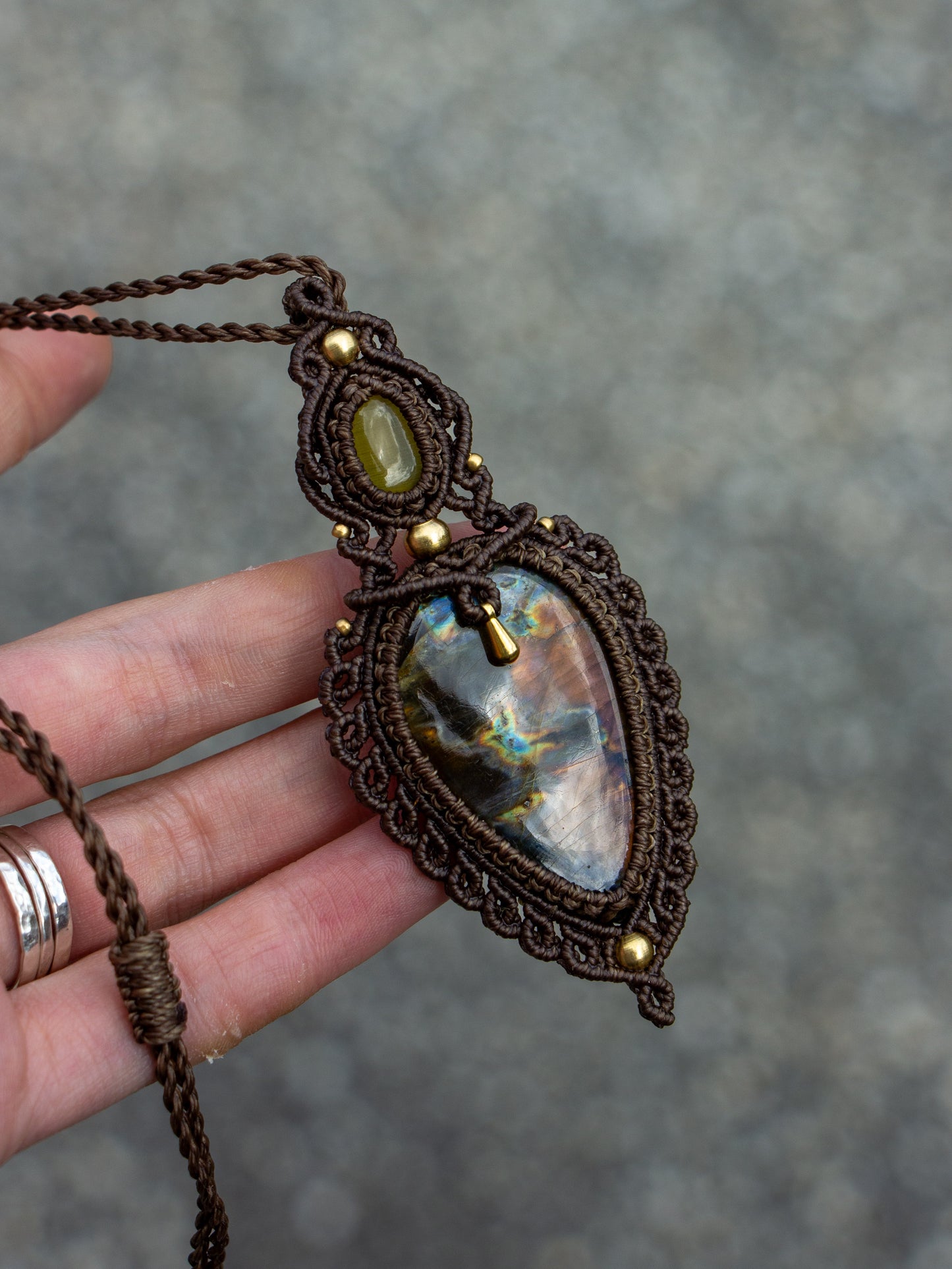 Labradorite & Cat's Eye necklace