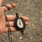 White Onyx macrame necklace