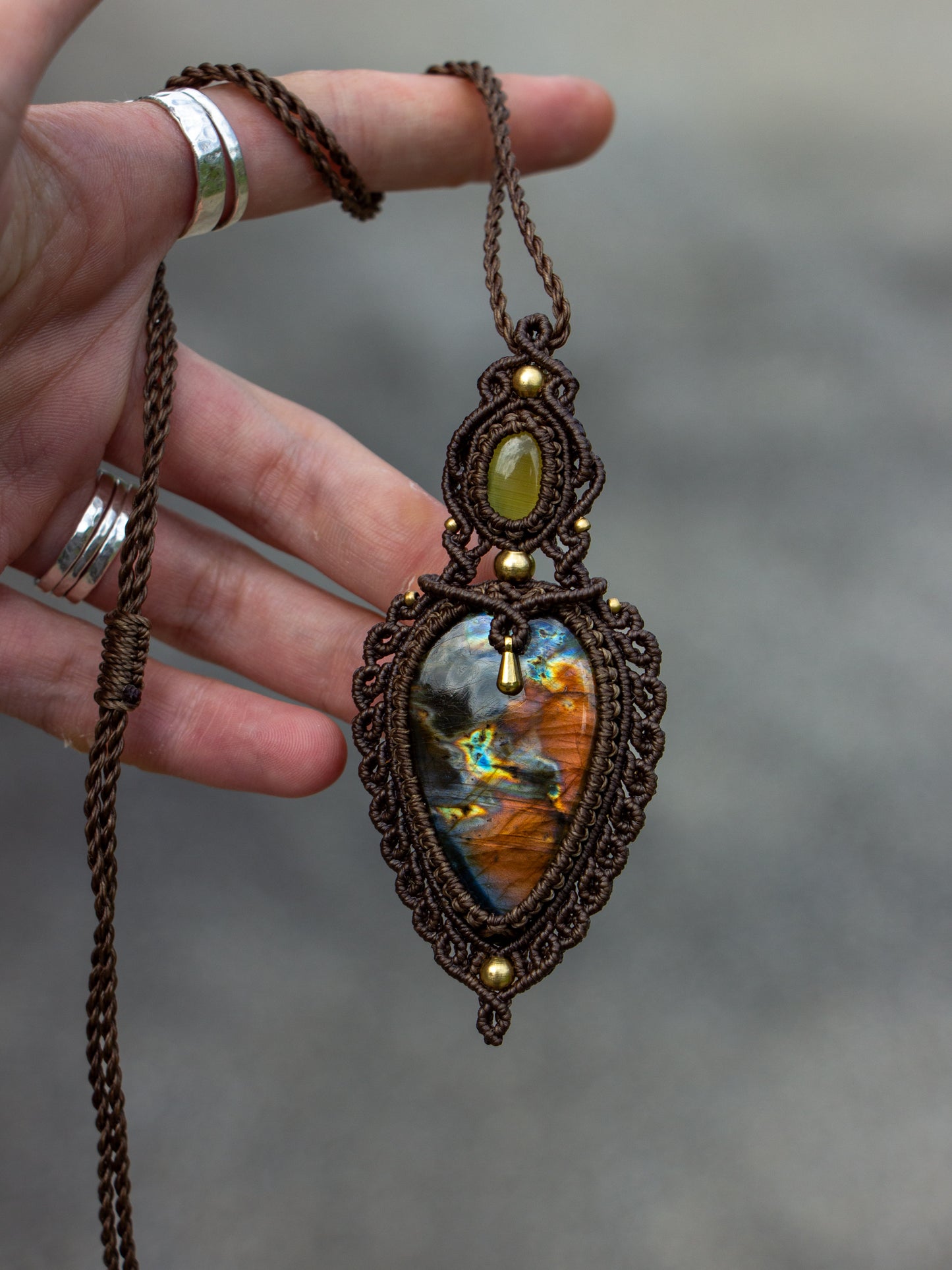 Labradorite & Cat's Eye necklace