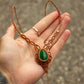 Green Onyx macrame necklace