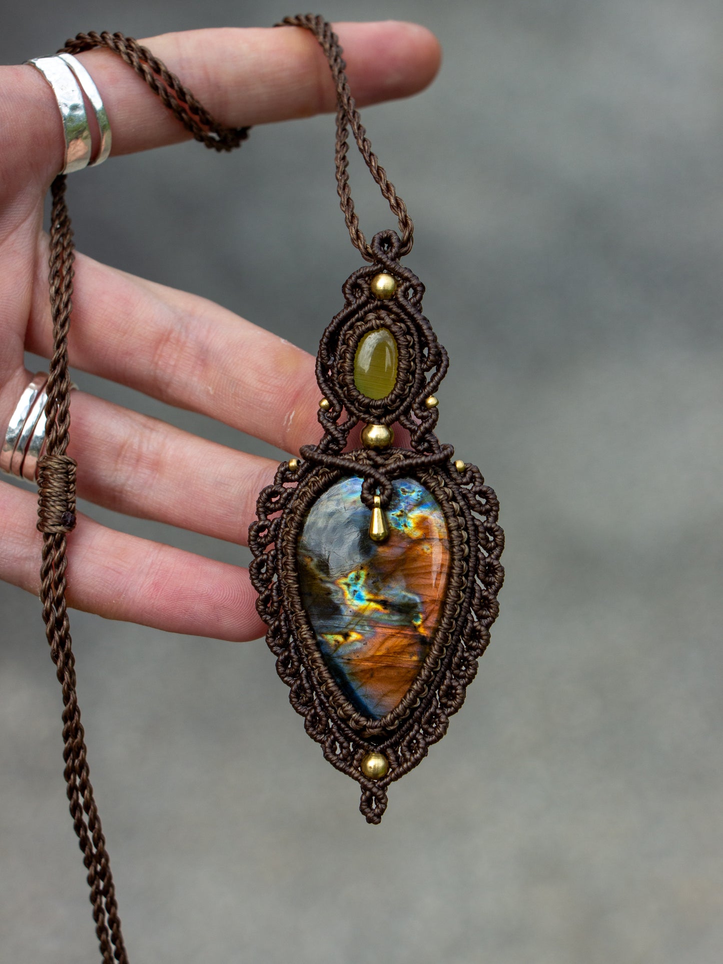 Labradorite & Cat's Eye necklace