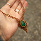 Green Onyx macrame necklace