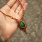 Green Onyx macrame necklace