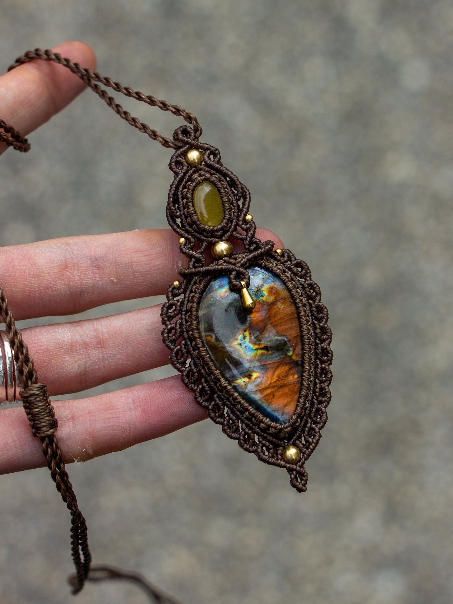 Labradorite & Cat's Eye necklace