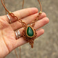 Green Onyx macrame necklace
