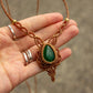 Green Onyx macrame necklace