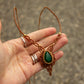 Green Onyx macrame necklace