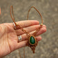 Green Onyx macrame necklace