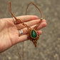 Green Onyx macrame necklace