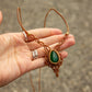Green Onyx macrame necklace