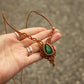 Green Onyx macrame necklace